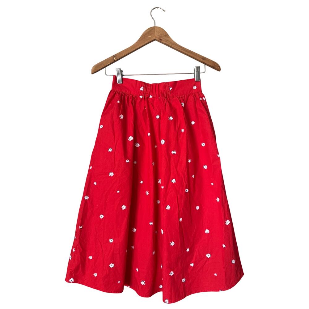 ban.do  Floral Daisy A Line MIDI Skirt XS - Picture 3 of 6